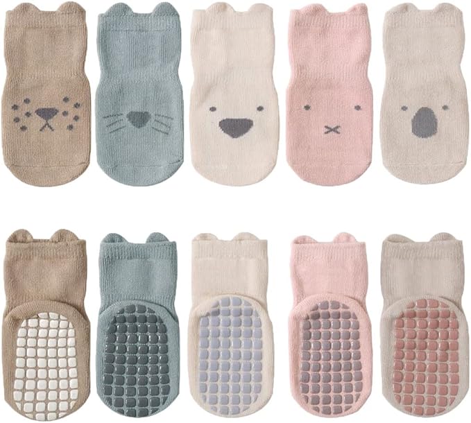 5 Paires de Chaussettes Anti-Dérapantes