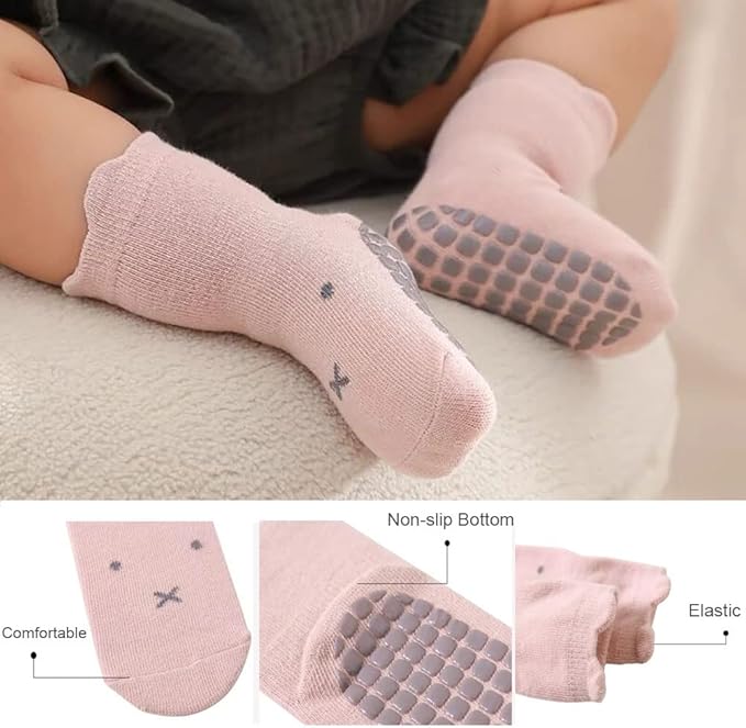 5 Paires de Chaussettes Anti-Dérapantes