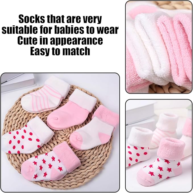 5 Paires de Chaussettes Bébé Fille