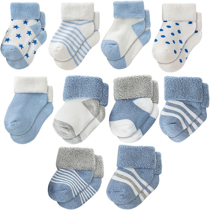 10 Paires de Chaussettes pour bébé garçon